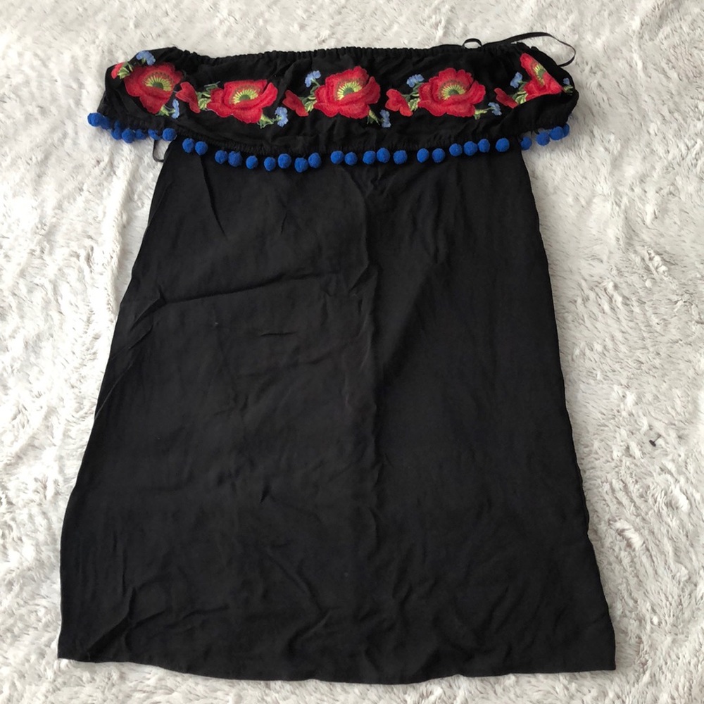 Off Shoulder Linen Dress